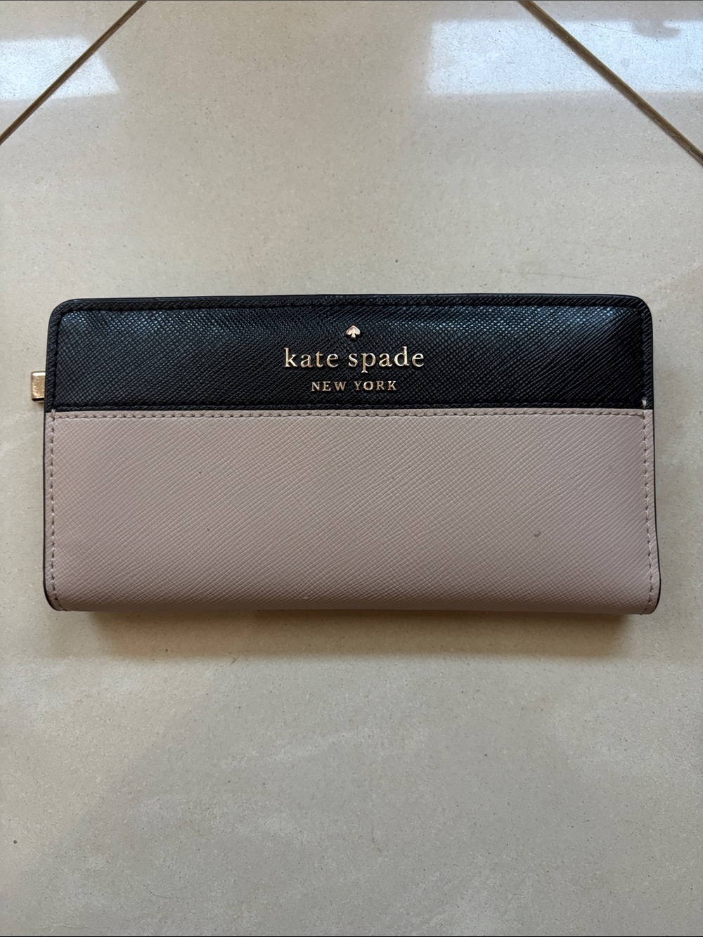 Kate Spade New York Staci colorblock large slim bifold wallet